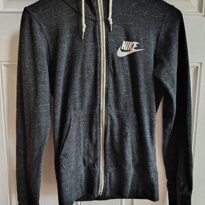 Women's heathered dark gray Nike zip up, small